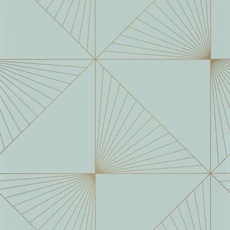 Kép 1/2 - Caselio Geometriai mintás modern kék-arany vinyl tapéta Moonlight Sunset Smoke Blue Dore 53 cm X 10 m