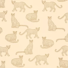 Kép 1/3 - Caselio Leopárd mintás bézs vlies tapéta Lea Rose 53 cm X 10 m