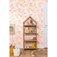 Kép 3/3 - Caselio Virág mintás rózsaszín vlies tapéta Flora Rose Layette 53 cm X 10 m