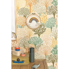 Kép 3/3 - Caselio Fa mintás színes vlies tapéta Alice Multicouleurs 53 cm X 10 m