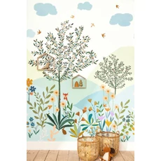 Kép 2/2 - Caselio Mező virágai mintás vlies poszter tapéta Heidi Vert 250 cm X 3,1 m