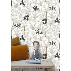 Kép 3/3 - Caselio Pandás fehér vlies tapéta Se Prelasser Blanc 53 cm X 10 m