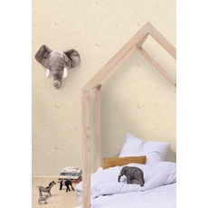 Kép 3/3 - Caselio Felhő mintás bézs vlies tapéta csillagokkal S'Evader Beige Camel 53 cm X 10 m