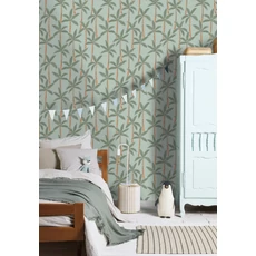 Kép 3/3 - Caselio Pálmafás zöld vlies tapéta Se Balancer Menthe 53 cm X 10 m