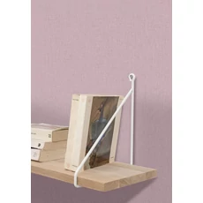 Kép 2/3 - Caselio Lenvászon hatású halvány lila vinyl tapéta Uni Mat Parme 53 cm X 10 m