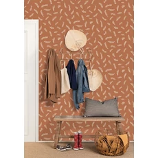 Kép 3/3 - Caselio Kalász mintás barna vlies tapéta Iris Caramel 53 cm X 10 m