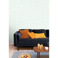 Kép 3/3 - Caselio Ginkgo mintás kékes zöld vlies tapéta Osaka Vert D'Eau 53 cm X 10 m