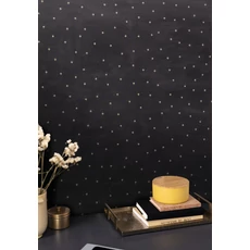 Kép 2/3 - Caselio Pöttyös fekete-arany vlies tapéta Danse Noir Dore 53 cm X 10 m