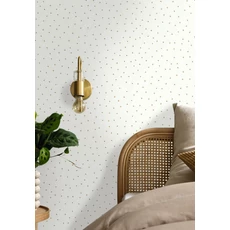 Kép 2/3 - Caselio Pöttyös fehér-arany vlies tapéta Danse Blanc Dore 53 cm X 10 m