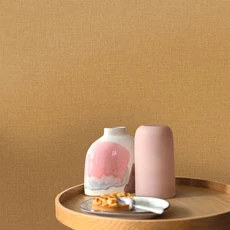 Kép 3/3 - Caselio Szövethetású karamell színű vinyl tapéta Uni Mat Caramel 53 cm X 10 m