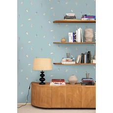 Kép 2/3 - Caselio Modern kék vinyl tapéta úszókkal Funny Swim Smoke Blue 53 cm X 10 m