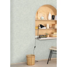 Kép 3/3 - Caselio Elegáns texturált mandulazöld vinyl tapéta Patine Uni Vert Amande 53 cm X 10 m