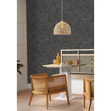 Kép 3/3 - Caselio Elegáns texturált fekete vinyl tapéta Patine Uni Noir 53 cm X 10 m