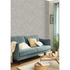 Kép 3/3 - Caselio Elegáns texturált szürke vinyl tapéta Patine Uni Argile Moyen 53 cm X 10 m