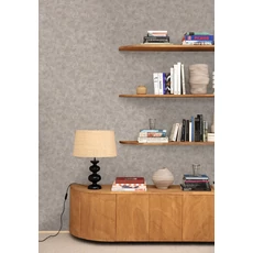 Kép 3/3 - Caselio Texturált barnás szürke vinyl tapéta finom arany fénnyel Uni Metallise/Nacre Sepia Dore 53 cm X 10 m