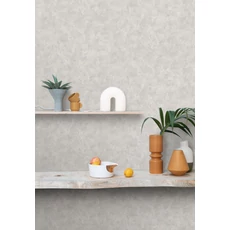Kép 3/3 - Caselio Elegáns texturált szürke vinyl tapéta Patine Uni Argile Clair 53 cm X 10 m