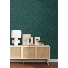 Kép 3/3 - Caselio Elegáns texturált sötétzöld vinyl tapéta Patine Uni Vert Sapin 53 cm X 10 m