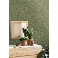 Kép 3/3 - Caselio Elegáns texturált keki zöld vinyl tapéta Patine Uni Kaki 53 cm X 10 m