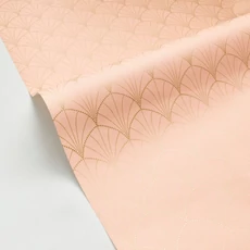 Kép 2/3 - Caselio Pálma mintás art deco rózsaszín-arany vinyl tapéta Edgar Rose Or 53 cm X 10 m