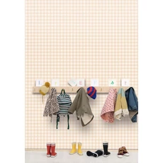 Kép 3/3 - Caselio Kockás bézs vlies tapéta Victoria Rose Pale 53 cm X 10 m