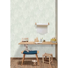 Kép 3/3 - Caselio Fa mintás zöld vlies tapéta Alice Vert D'Eau Blanc 53 cm X 10 m