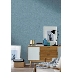 Kép 3/3 - Caselio Beton hatású kék vinyl tapéta Beton Uni Bleu Maree 53 cm X 10 m