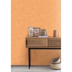 Kép 3/3 - Caselio Beton hatású narancssárga vinyl tapéta Beton Uni Terre Cuite 53 cm X 10 m