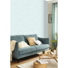 Kép 3/3 - Caselio Beton hatású halványkék vinyl tapéta Beton Uni Bleu Nuage 53 cm X 10 m