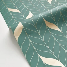 Kép 2/3 - Caselio hullám mintás modern sötétzöld vinyl tapéta Manille Vert Anglais 53 cm X 10 m