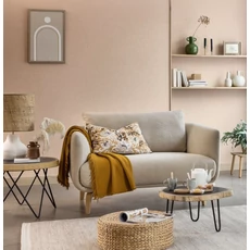 Kép 3/3 - Caselio Szövethetású barna vinyl tapéta Uni Mat Biscuit 53 cm X 10 m