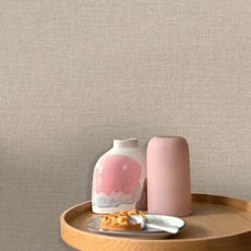 Kép 3/3 - Caselio Szövethetású bézs vinyl tapéta Uni Mat Ficelle 53 cm X 10 m