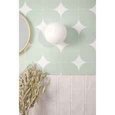 Kép 3/3 - Caselio Retro mintás zöld vinyl taolta Detour Vert D'Eau 53 cm X 10 m