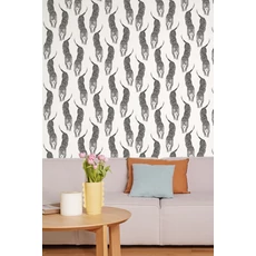 Kép 3/3 - Caselio Párduc mintás fehér-fekete vlies tapéta Panthera Blanc Noir 53 cm X 10 m
