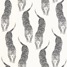 Kép 1/3 - Caselio Párduc mintás fehér-fekete vlies tapéta Panthera Blanc Noir 53 cm X 10 m