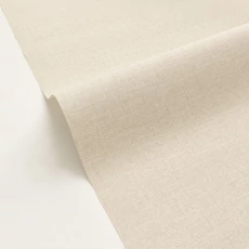 Kép 2/3 - Caselio Szövethetású ekrü vinyl tapéta Uni Mat Ecru 53 cm X 10 m