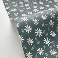 Kép 2/3 - Caselio Romantikus virág mintás sötétzöld vlies tapéta Anna Vert Emeraude 53 cm X 10 m