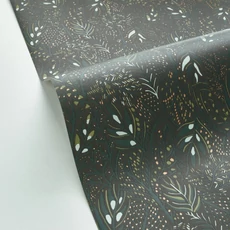 Kép 2/3 - Caselio Apró levél mintás sötétzöld vlies tapéta Jade Vert Emeraude 53 cm X 10 m