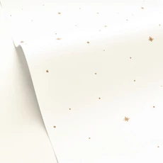 Kép 2/3 - Caselio Csillagos fehér vlies tapéta Rever Camel 53 cm X 10 m