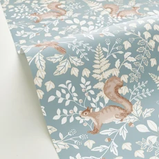 Kép 2/3 - Caselio Erdei állatos kék vllies tapéta Se Faufiler Bleu Grise 53 cm X 10 m