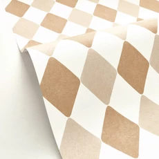 Kép 2/3 - Caselio Geometriai mintás barna vlies tapéta Danser Camel 53 cm X 10 m