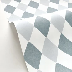 Kép 2/3 - Caselio Geometriai mintás kék vlies tapéta Danser Bleu Grise 53 cm X 10 m