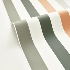 Kép 2/3 - Caselio Csíkos zöld vinyl tapéta Stay Positive Kaki 53 cm X 10 m