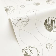 Kép 2/3 - Caselio Bolygós zöld-fehér vinyl tapéta Just Fly Kaki 53 cm X 10 m