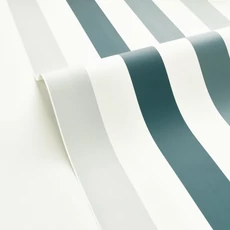 Kép 2/3 - Caselio Csíkos kék vinyl tapéta Stay Positive Bleu Canard 53 cm X 10 m