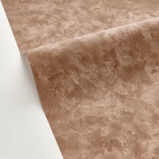 Kép 2/3 - Caselio Elegáns texturált barna vinyl tapéta Patine Uni Amande 53 cm X 10 m