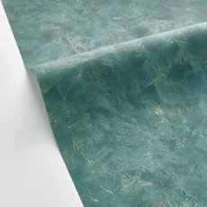 Kép 2/3 - Caselio Texturált zöld vinyl tapéta finom arany fénnyel Uni Metallise/Nacre Vert Bouteille Dore 53 cm X 10 m