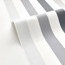 Kép 2/3 - Caselio Csíkos szürke vinyl tapéta Stay Positive Noir Gris 53 cm X 10 m