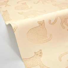 Kép 2/3 - Caselio Leopárd mintás bézs vlies tapéta Lea Rose 53 cm X 10 m