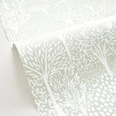 Kép 2/3 - Caselio Fa mintás zöld vlies tapéta Alice Vert D'Eau Blanc 53 cm X 10 m