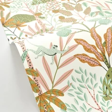 Kép 2/3 - Caselio Dzsungel mintás zöld vlies tapéta Jane Blanc Vert 53 cm X 10 m